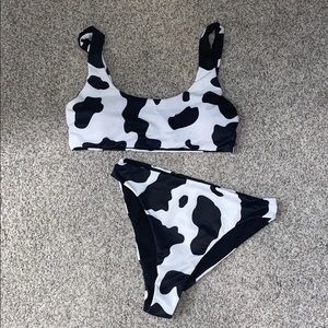cow print swimsuit